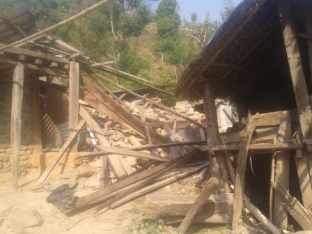 Earthquake affected area of Dhading district